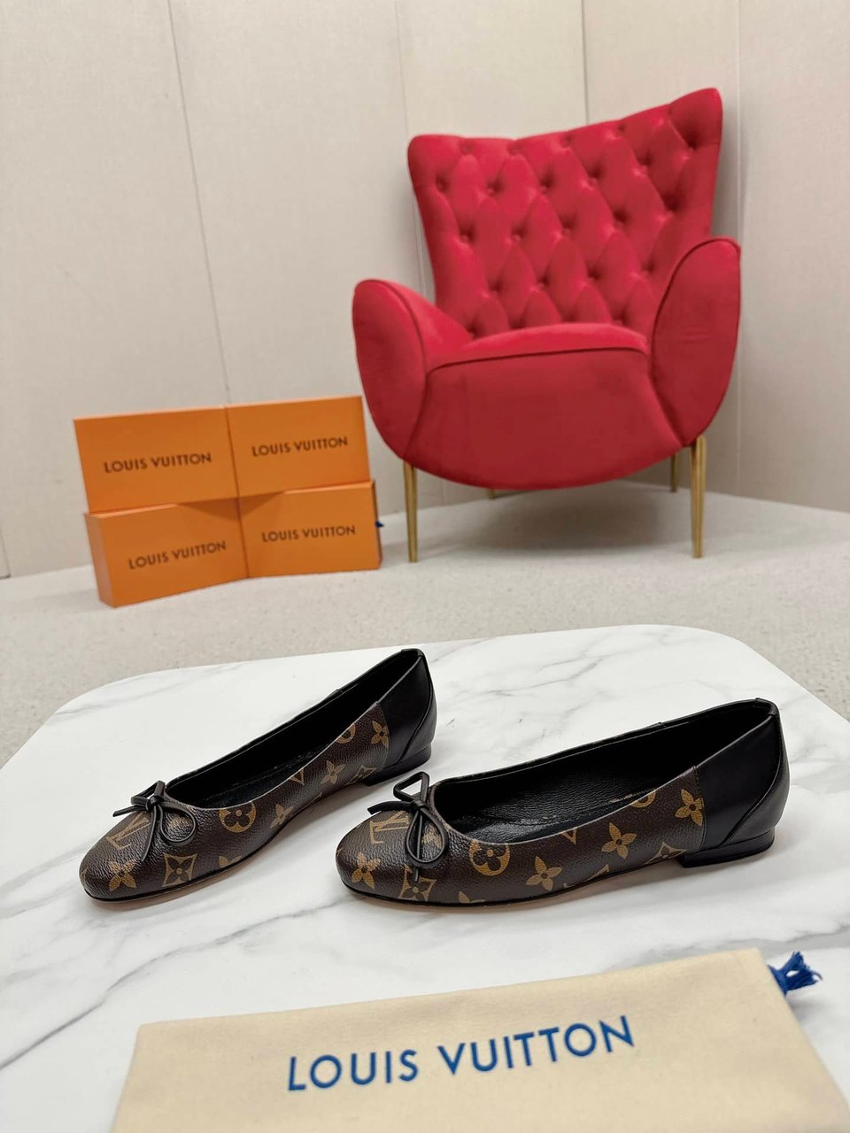 Louis Vuitton Joy Ballerina Flats Monogram Brown view 4