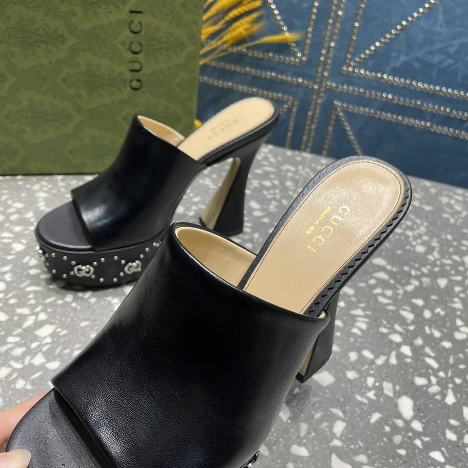 Gucci Women’S Platform Slide Sandal Black 740426 C9D00 1000 view 8