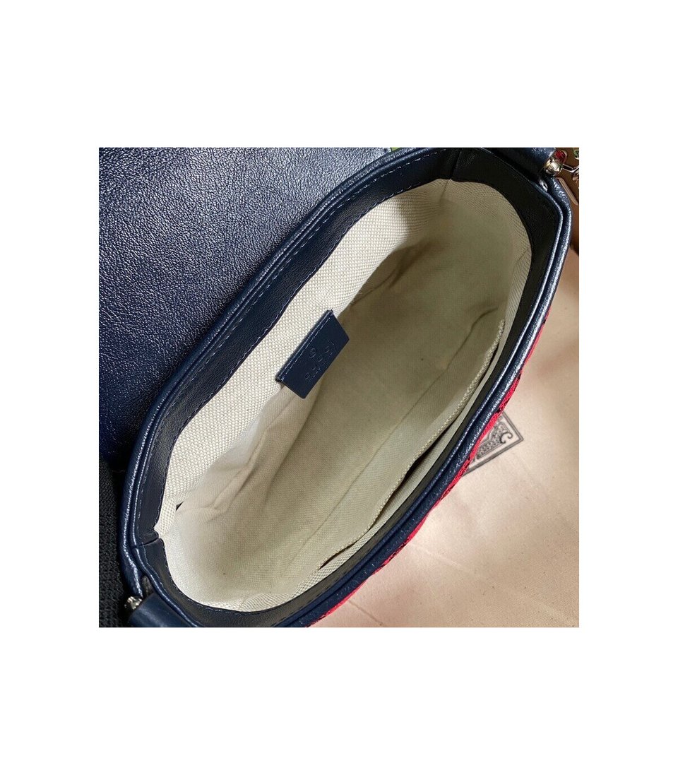 Gucci GG Marmont Multicolour Mini Top Handle Bag Red view 9