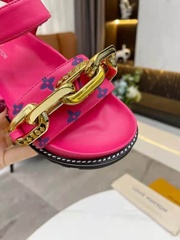 Louis Vuitton Paseo Flat Comfort Sandals Pink view 3