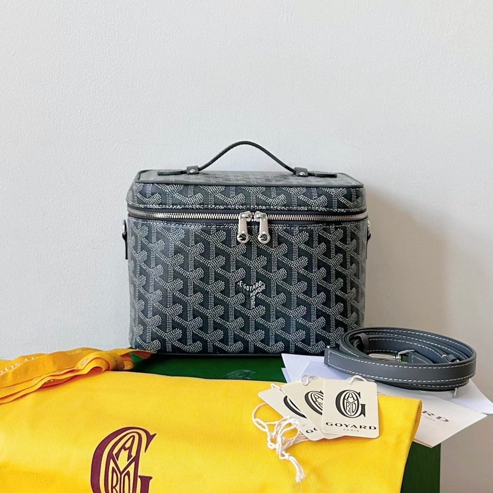 Goyard Goya Makeup Box Bag 20Cm Grey Canvas view 2