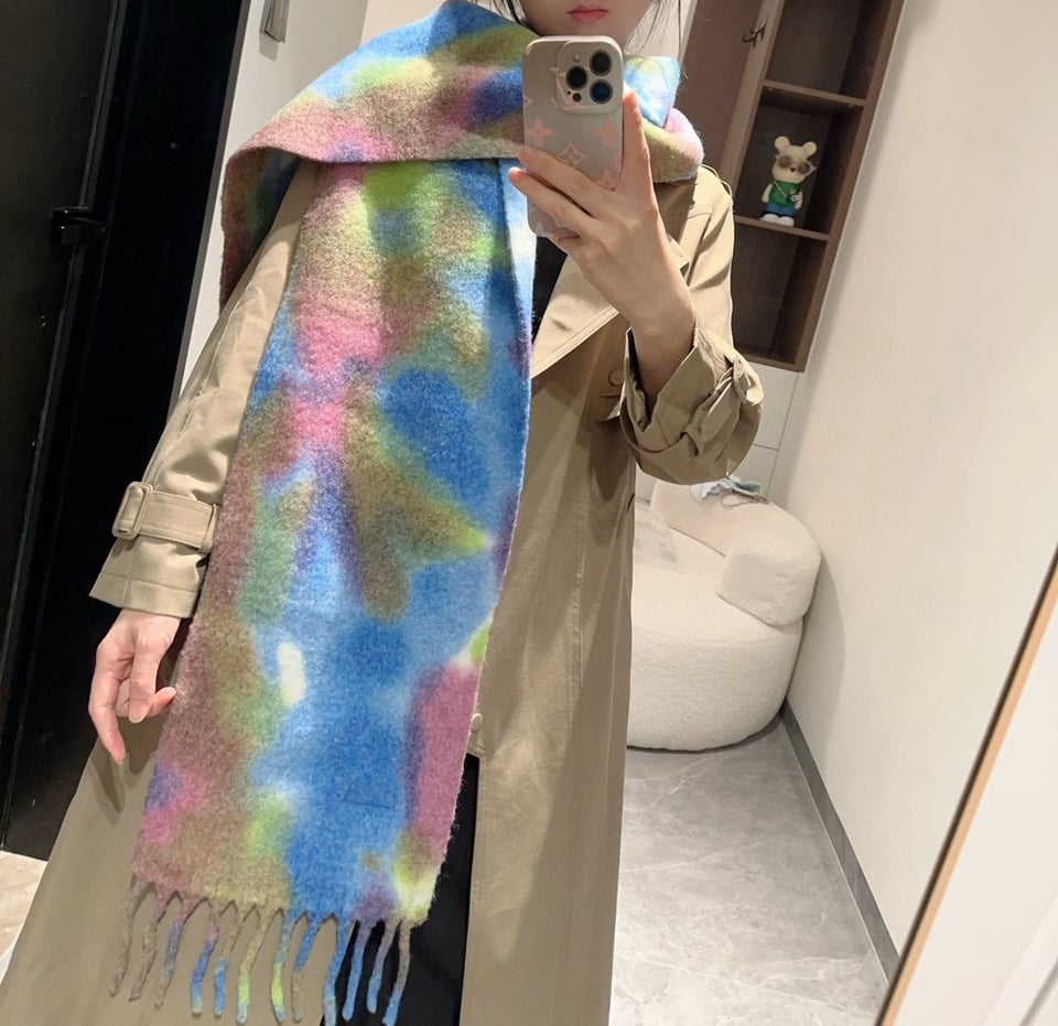 Loewe Mohair Scarf Tie-Dye Multicolor For Women 185cm view 6