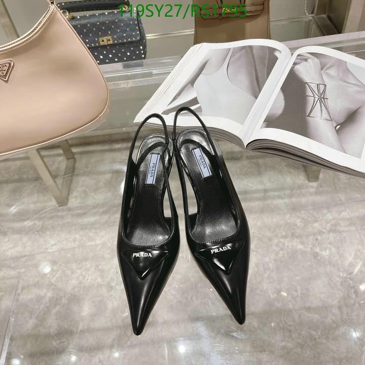Prada Brushed Leather Slingback Pumps Black 1I885M055F0002Fa065 view 10