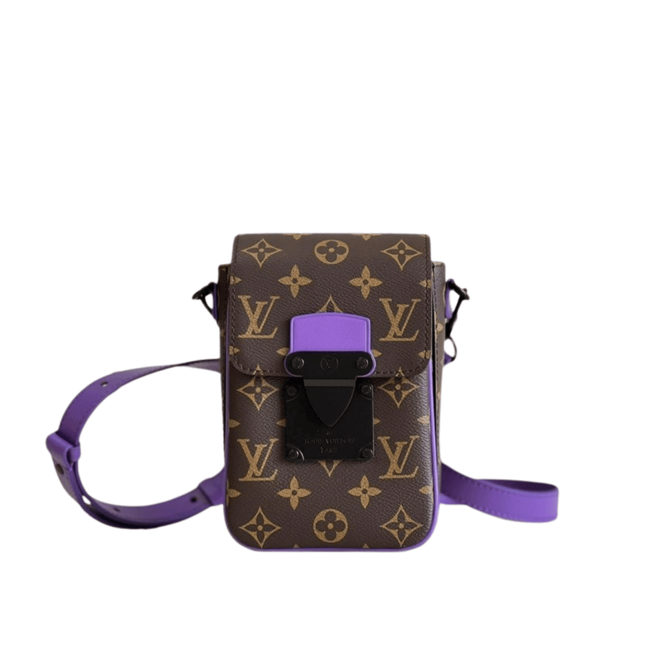 Louis Vuitton S-Lock Vertical Wearable Wallet Monogram Macassar Purple For Men view 2