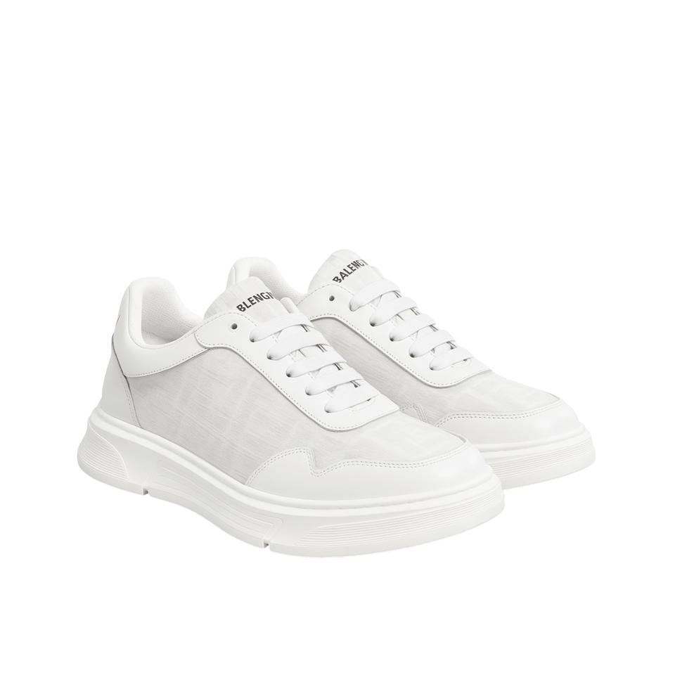 Fendi Ff Motif Low Top Sneakers White view 2