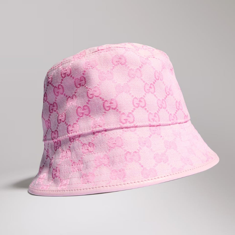 Gucci GG Cotton Canvas Bucket Hat Light Pink 875740 4HBJS 5072 view 3