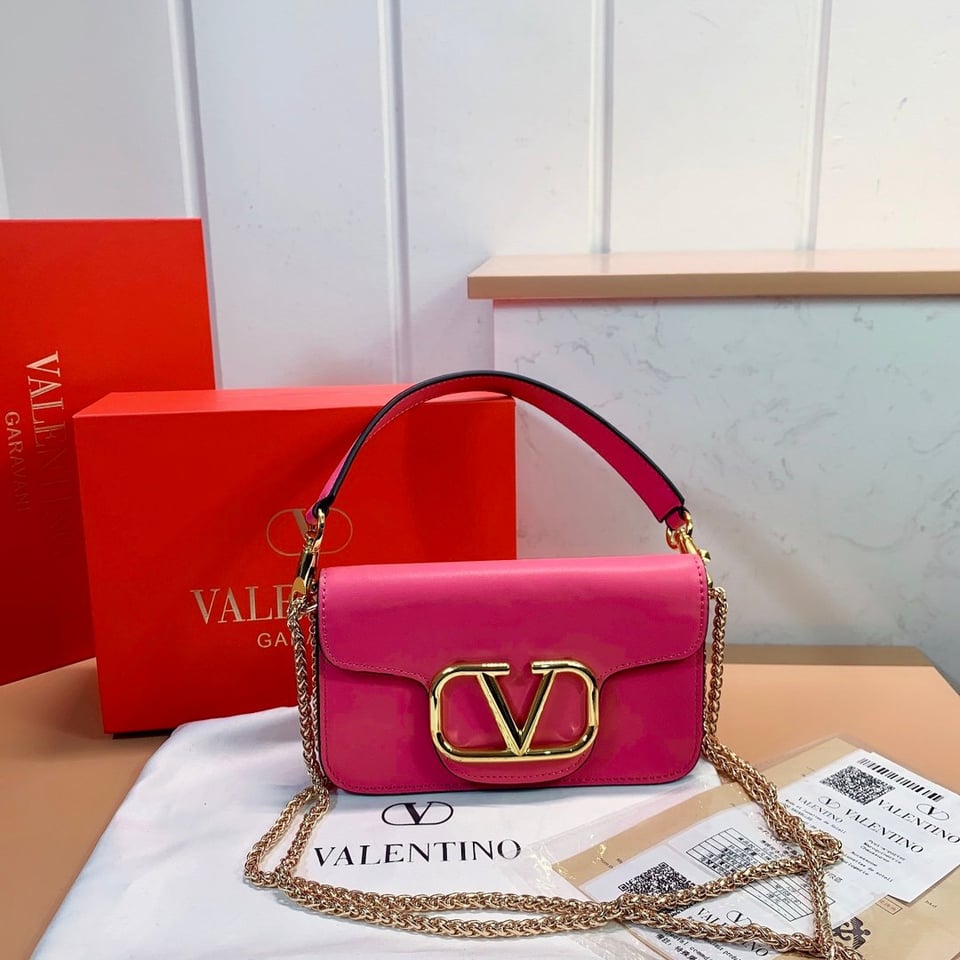 Valentino Locò Small Shoulder Bag In Calfskin Rose Violet 1W2B0K53Zxlm24 view 3