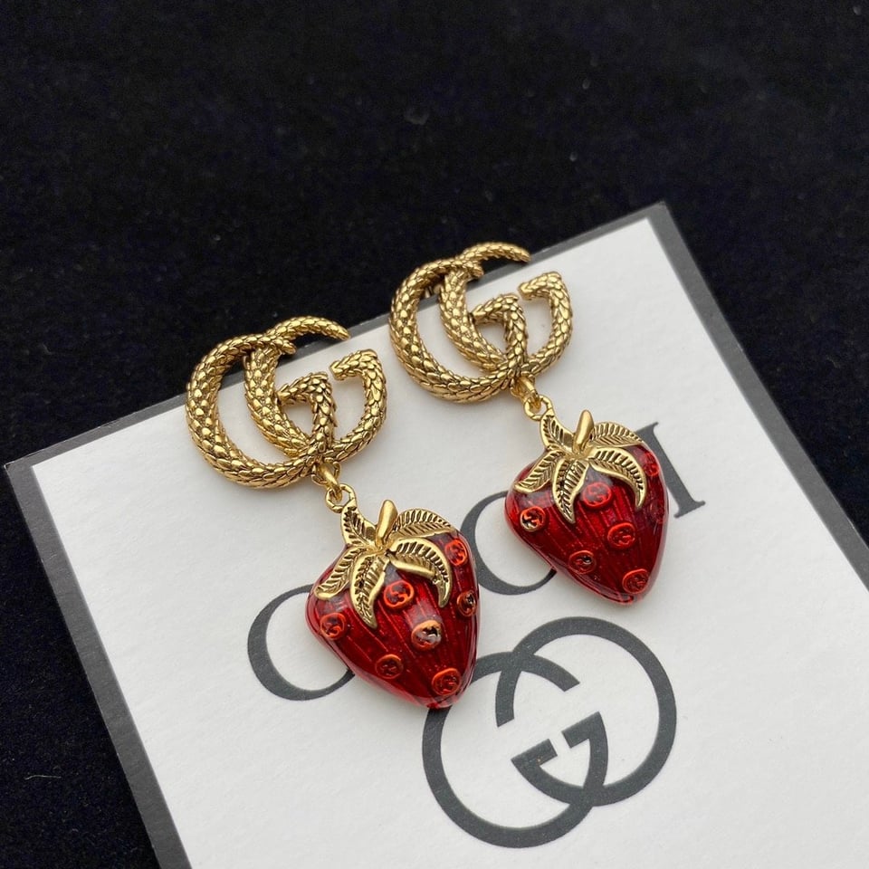 Gucci Gg Strawberry Earrings view 2