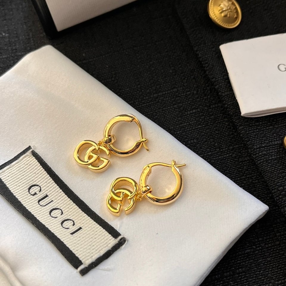 Gucci Gg Running Drop Earrings Gold view 7