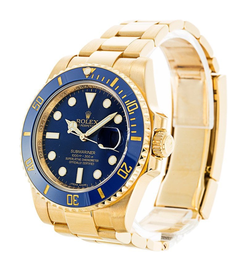 Rolex Submariner 40mm Blue Dial 116618LB view 3