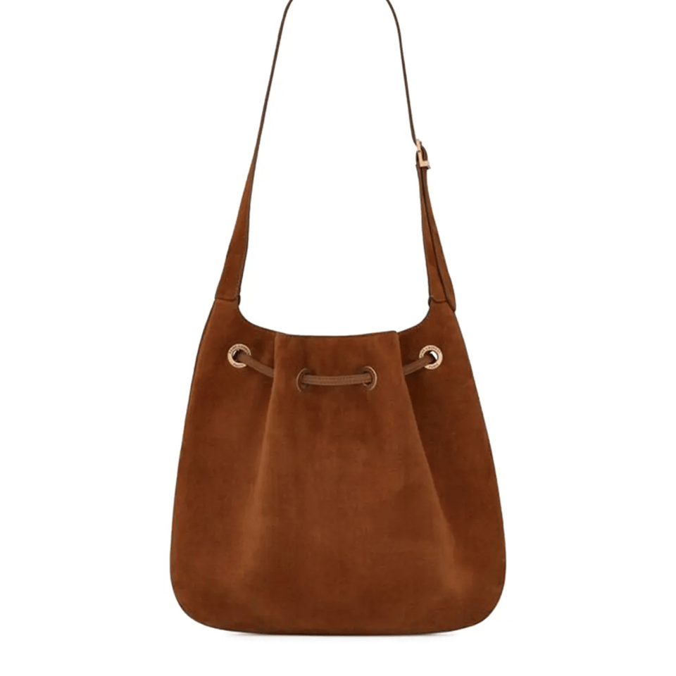 Saint Laurent Paris Vii Medium Flat Hobo Bag In Smooth Leather Brown 28Cm view 4