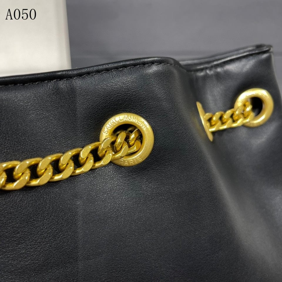 Saint Laurent Joe Backpack In Black Gold 29Cm view 11