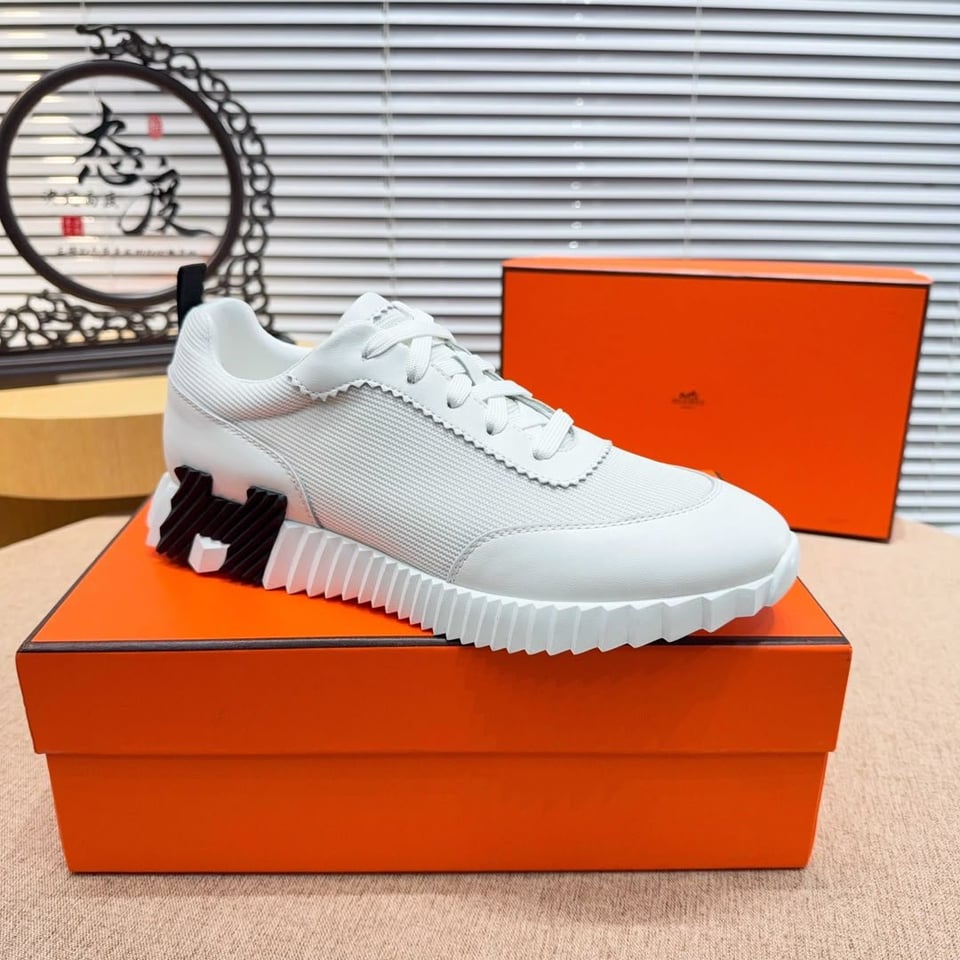 Hermes Bouncing Sneakers Blanc Color Goatskin H261897ZH90390 view 10