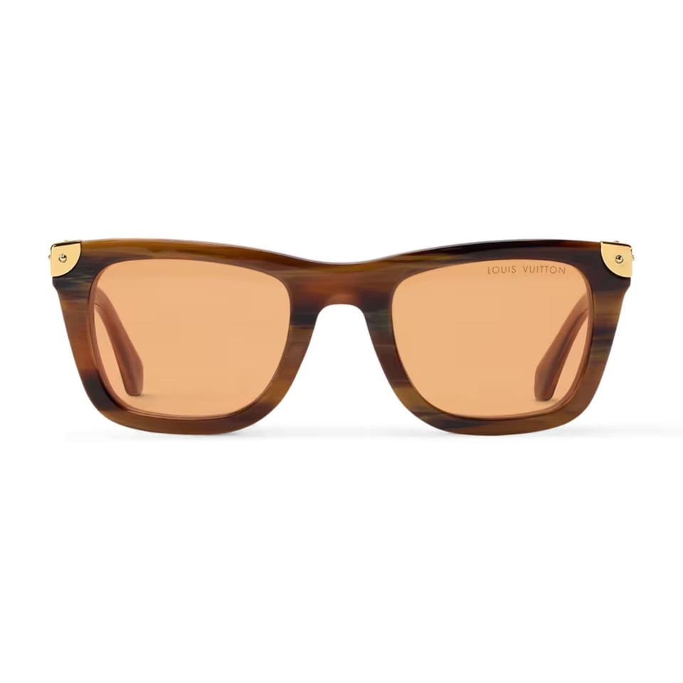 Louis Vuitton Heritage Square-Shaped Sunglasses Marble Brown Z3287U view 4