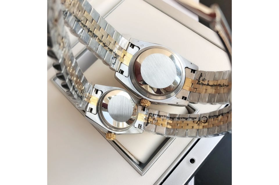 Rolex Datejust 36/28mm RG/SS Jub Black/Dia view 9
