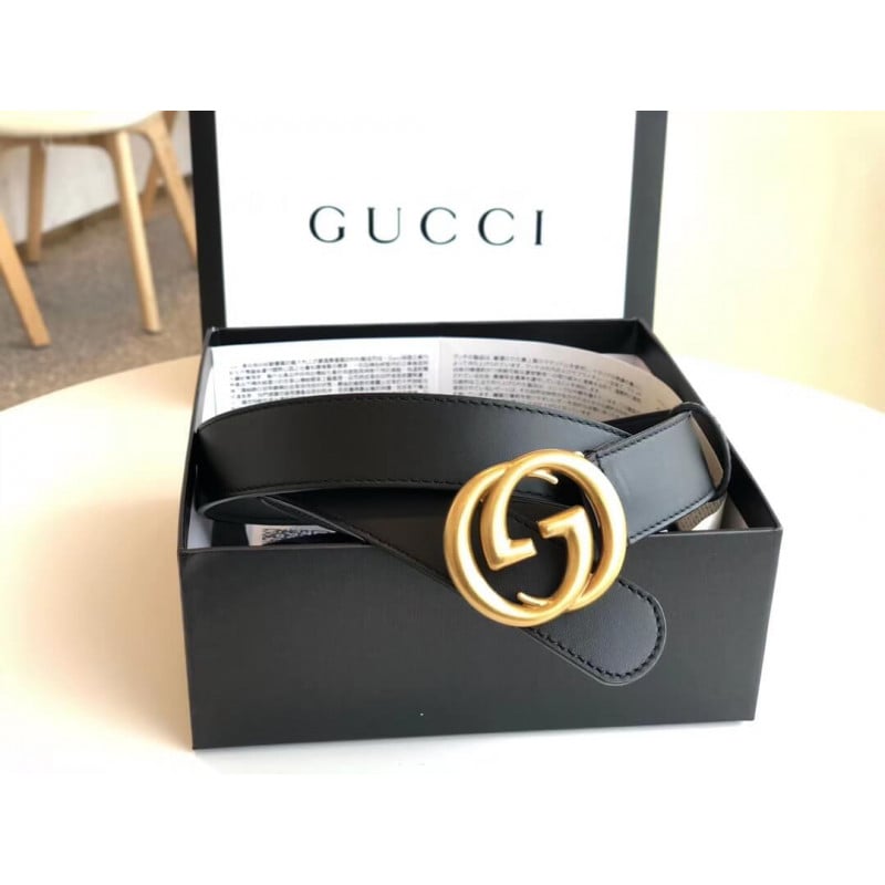 Gucci 30mm Leather Belt With Double G Buckle 414516 view 5