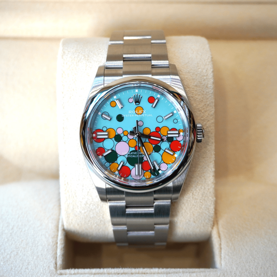 Rolex Day-Date 36 mm Turquoise Dial 126000 view 3