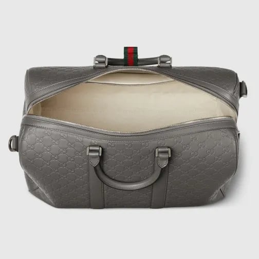 Gucci GG Emblem Medium Duffle Bag Grey 45cm/29in view 4