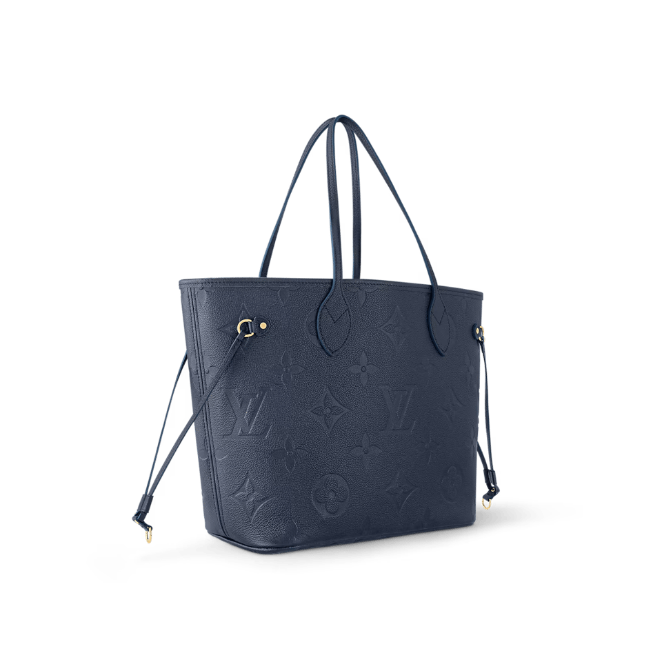 Louis Vuitton Neverfull Mm Tote Bag Navy Blue 31cm M47143 view 7