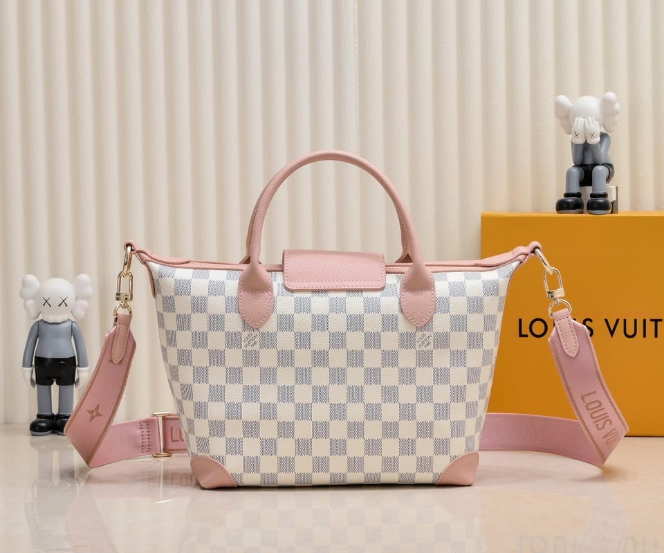 Louis Vuitton Tote Bag Damier Azur Pink 26Cm view 3