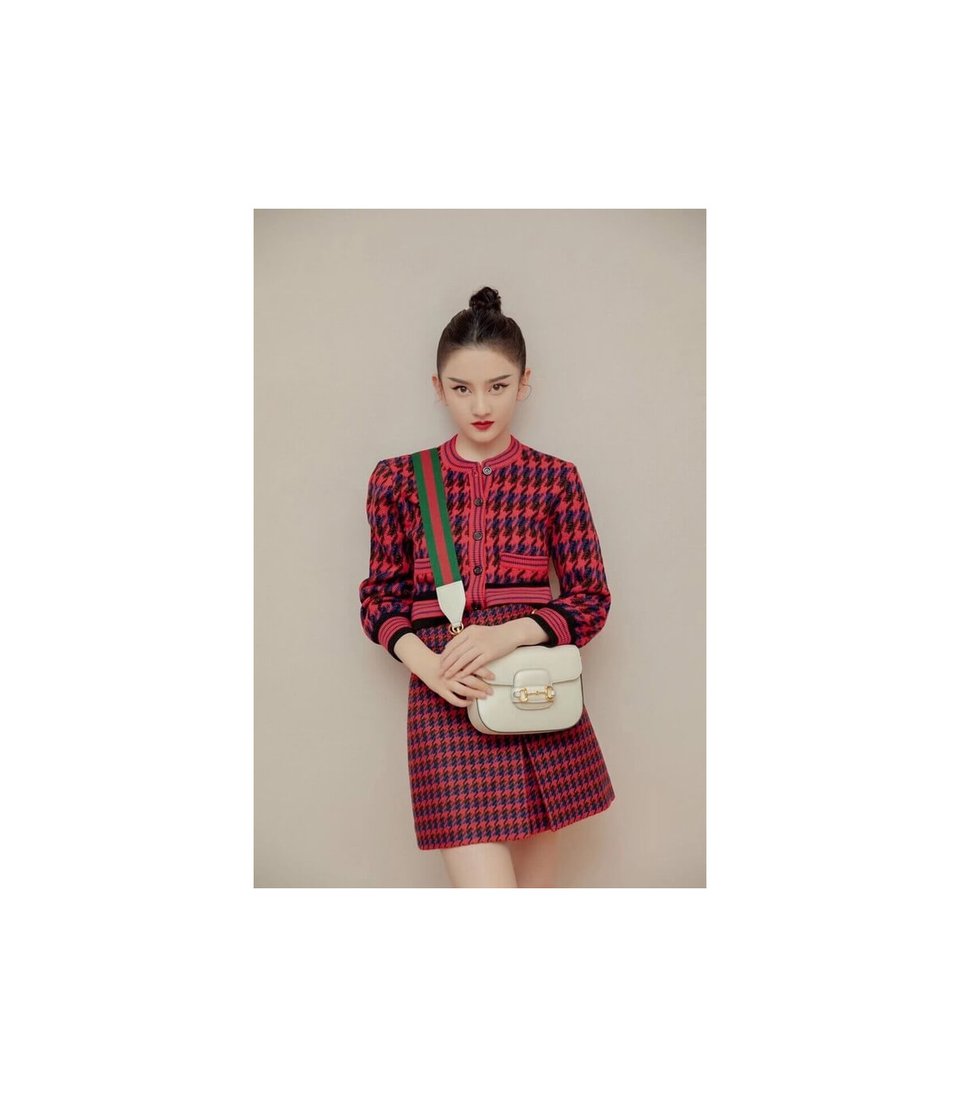 Gucci Horsebit 1955 Mini Bag in White Leather 20.5cm/8.1in view 3