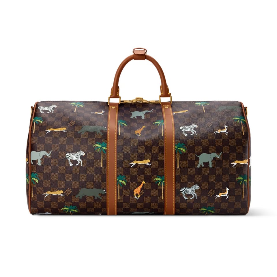 Louis Vuitton Keepall Bag 50cm/19.7in Brown M28166 view 5