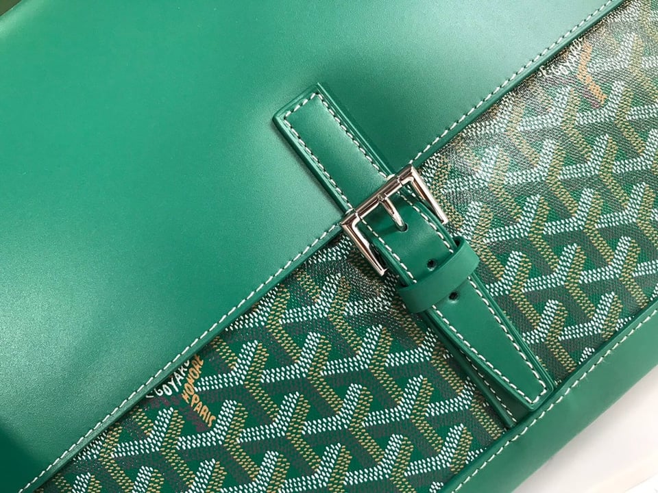 Goyard Citadin Bag 38Cm Green Canvas view 6