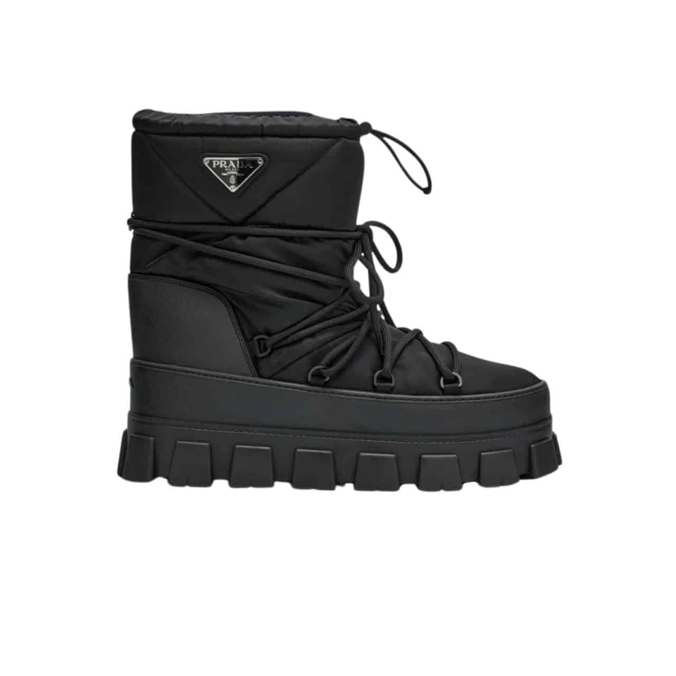 Prada Nylon Gabardine Apr?S Ski Booties Black 1U007N 3Lfv F0002 F 040