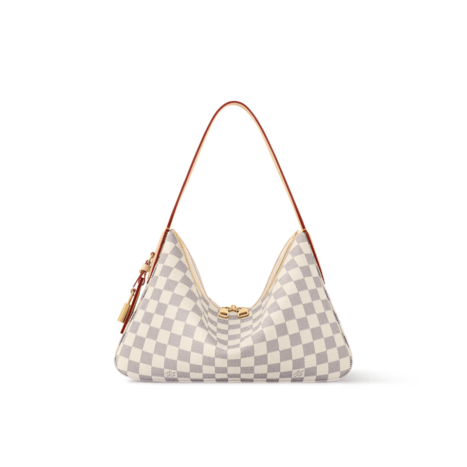 Louis Vuitton Slouchy PM Small Damier Azur Shoulder Bag 33cm/13in N00116 view 2