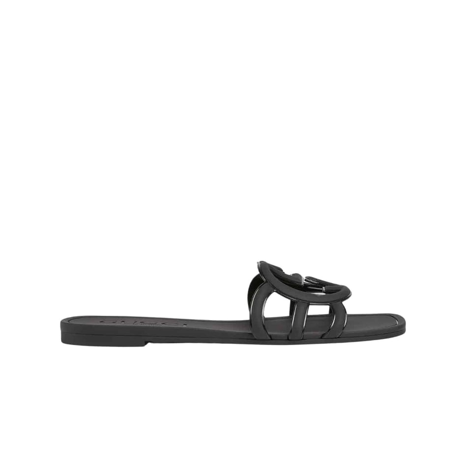 Gucci Women’S Interlocking G Slide Sandal Black ?780307 J8700 1000 view 2