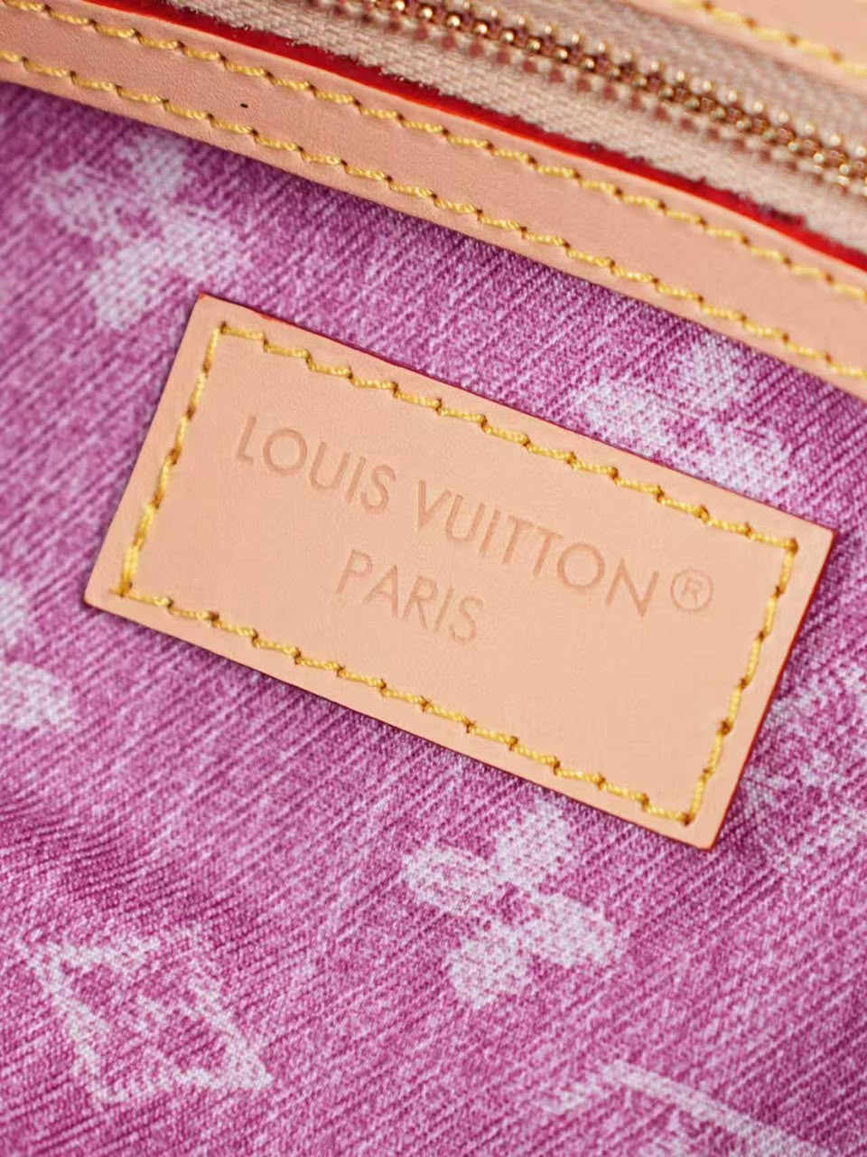 Louis Vuitton Keepall 45 Bag Fuchsia Denim M27944 view 7
