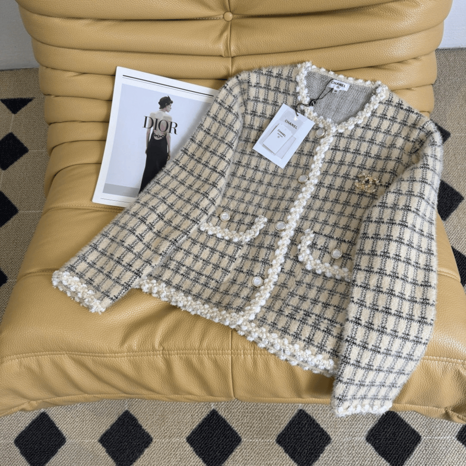 Chanel Elegant Check Tweed Jacket view 2