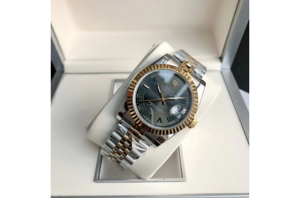 Rolex Datejust 36/28mm RG/SS Jub Grey/Rmn view 6