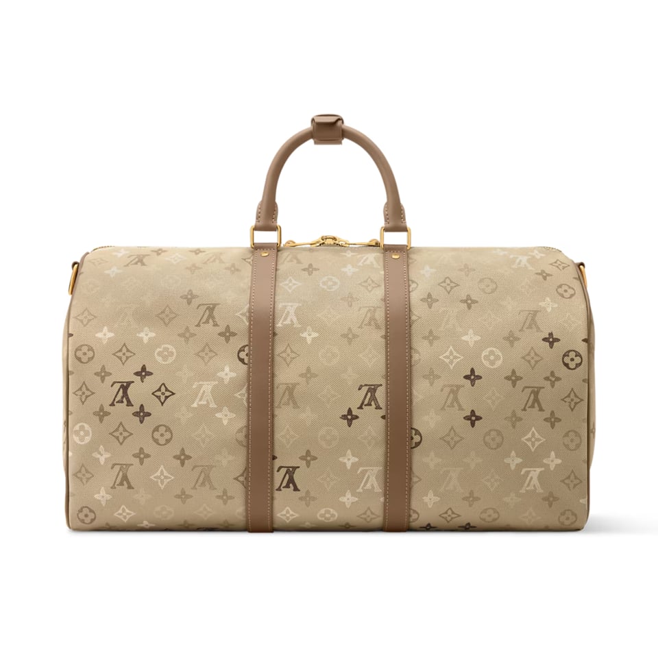 Louis Vuitton Keepall Bandoulière Bag 50cm/19.7in Sand Beige Monogram M29159 view 5