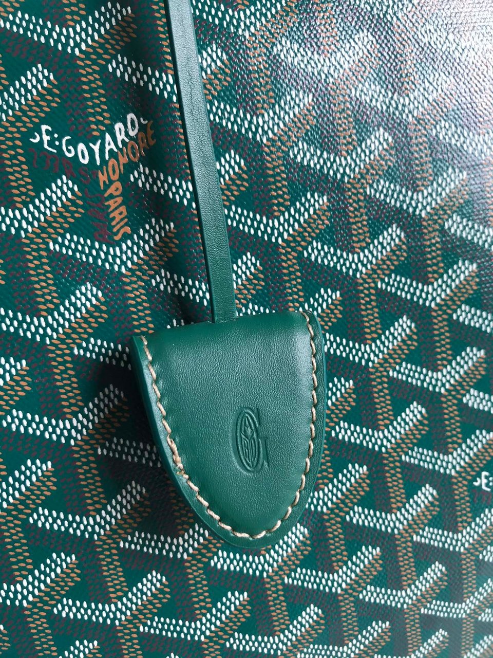 Goyard Bellechasse Biaude Pm Bag 36cm Green Goyardine Canvas And Calfskin Trim view 4