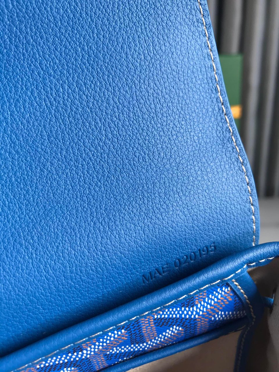 Goyard Alpin Mini Backpack 21 Cm Sapphire Blue Lambskin And Goyardine Canvas view 11