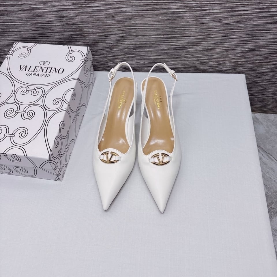 Valentino The Bold Edition Vlogo Slingback Pump 60Mm In Ivory view 3