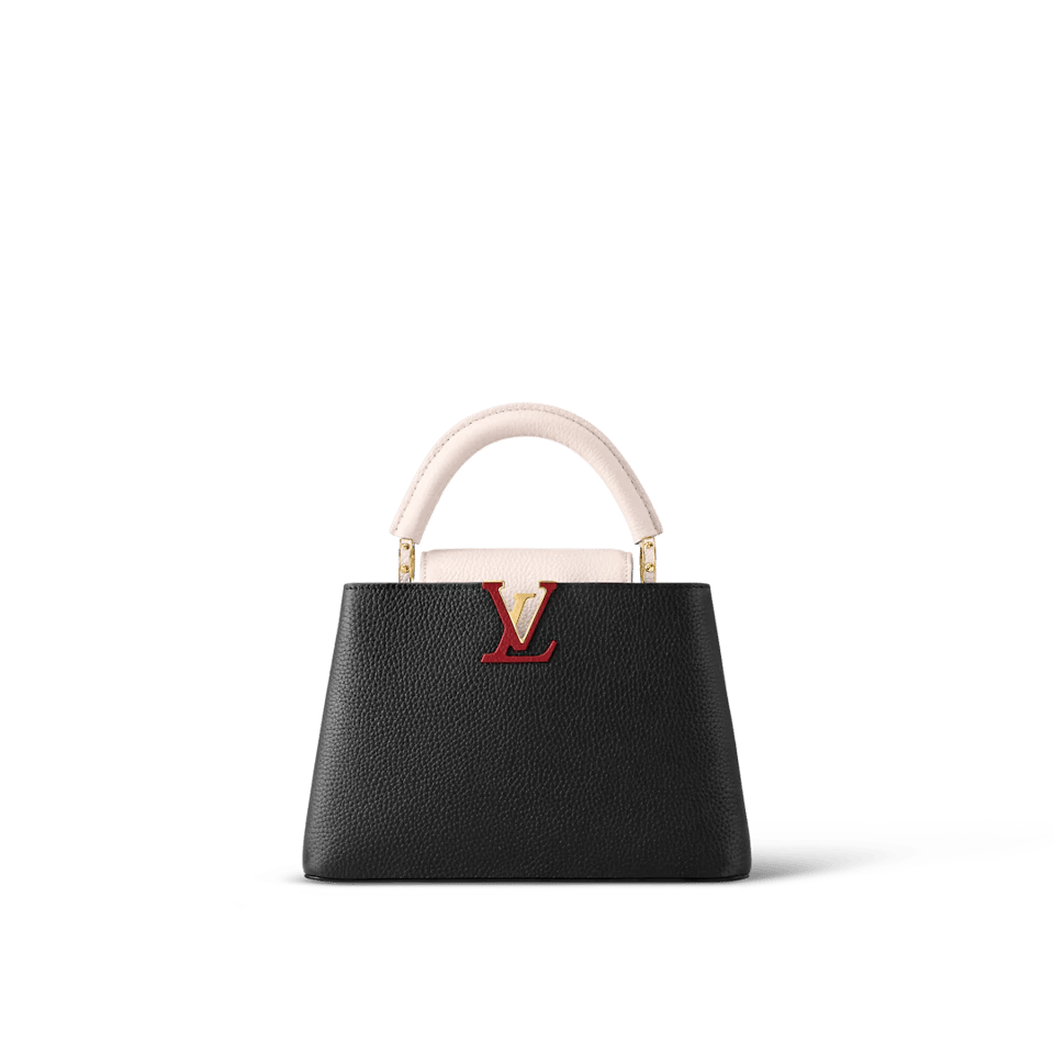 Louis Vuitton Capucines Bb Black Greige 27Cm