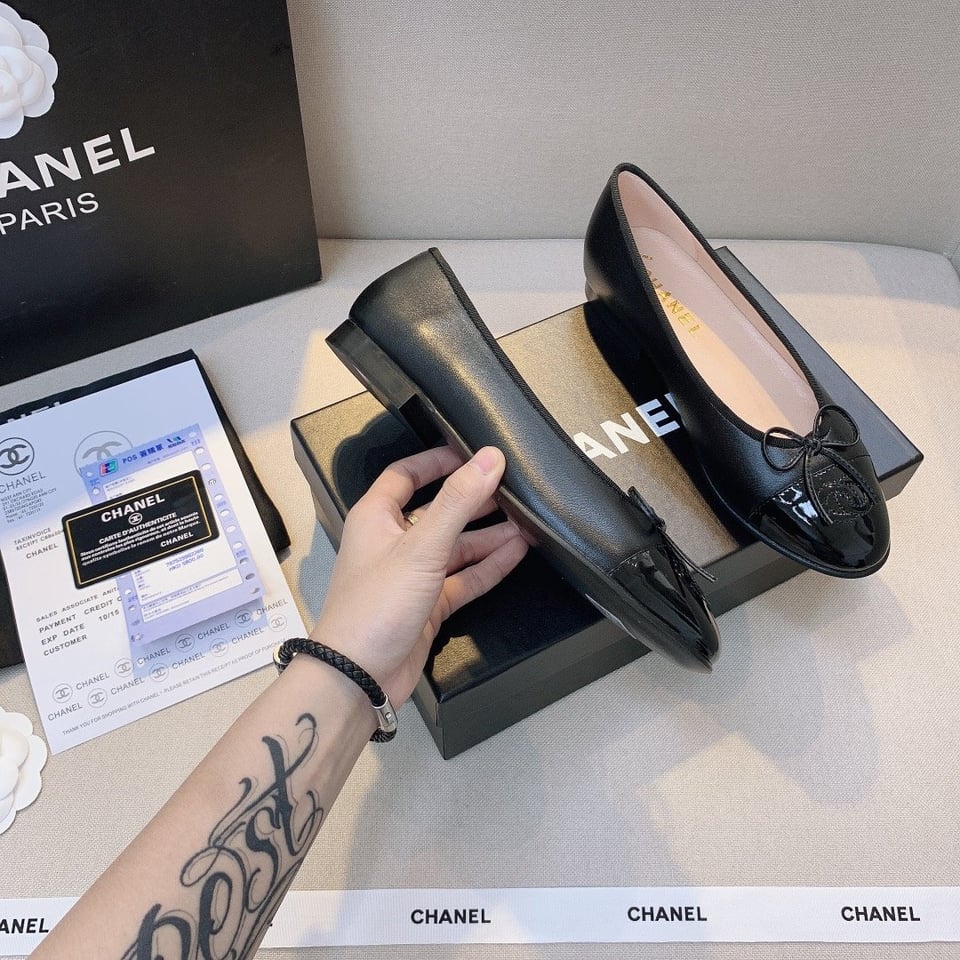 Chanel Flat Black Sandals G02819 Y01552 94305 view 4