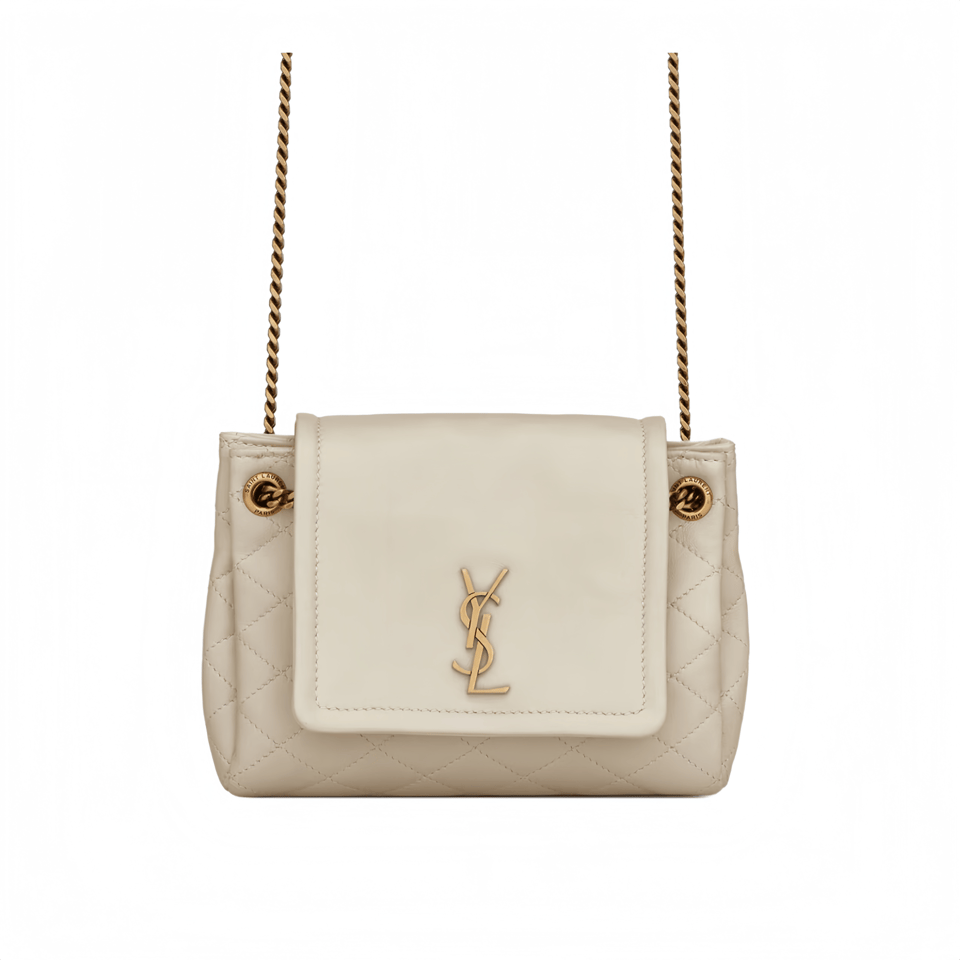 Saint Laurent Mini Nolita In Blanc Vintage 18Cm view 2