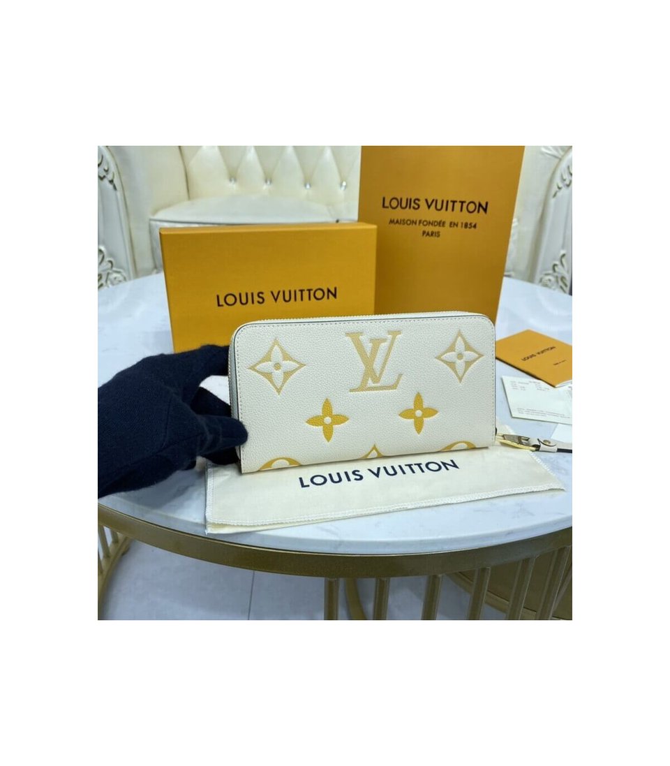 Louis Vuitton Zippy Wallet Cream/Saffron view 4
