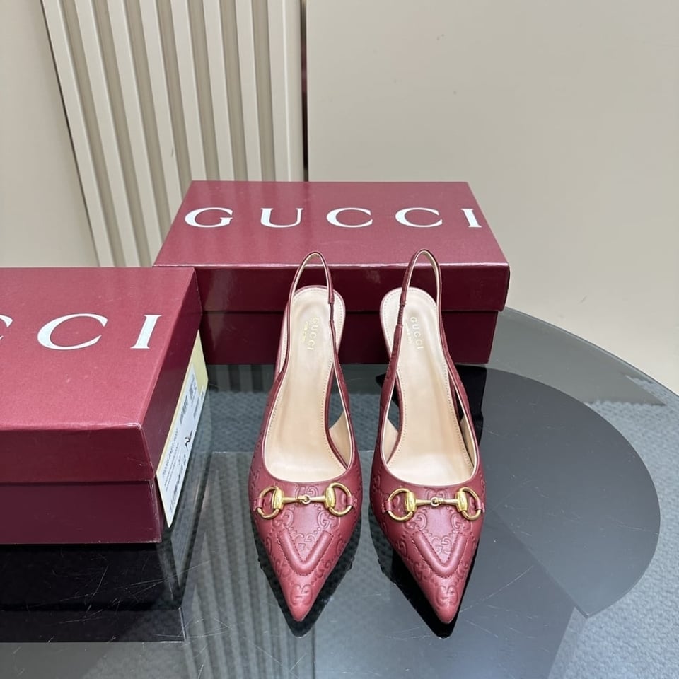 Gucci Women’S Horsebit Pump Gg Leather Rosso Ancora Red ?792065 Aaegj 6207 view 3