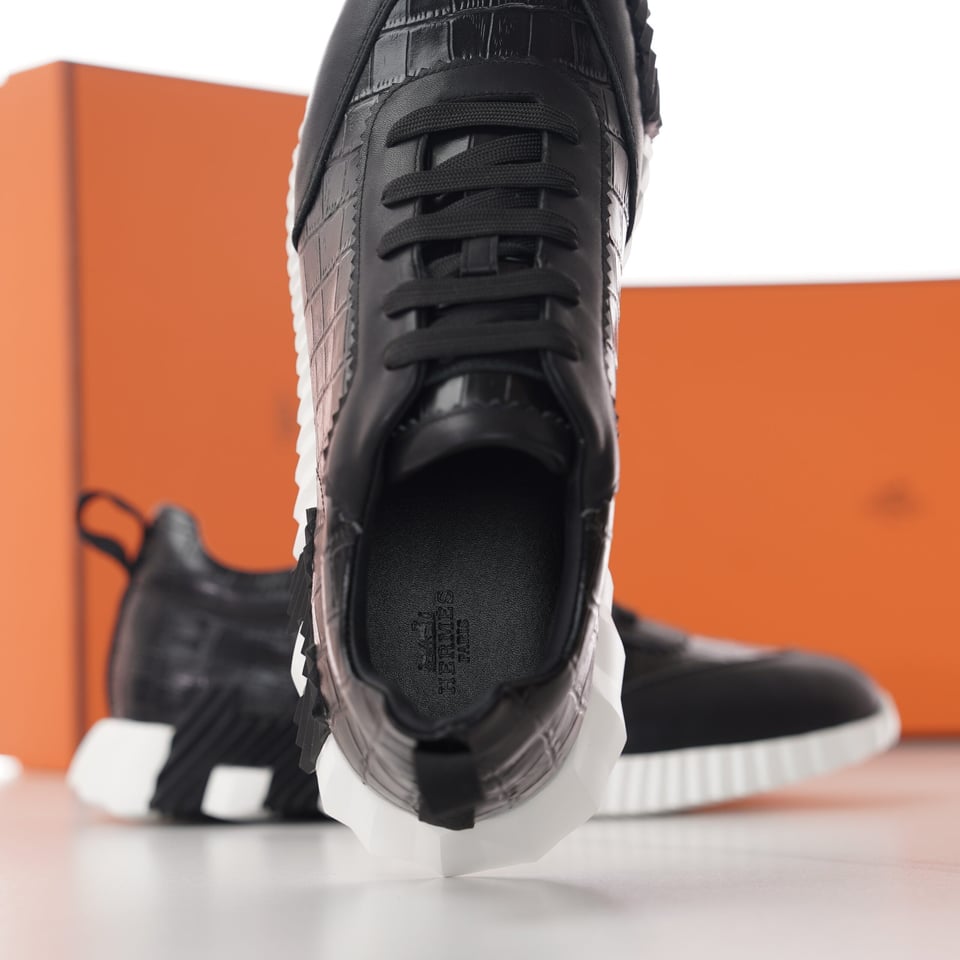 Hermès Day Sneaker Black Crocodile Leather for Men view 10