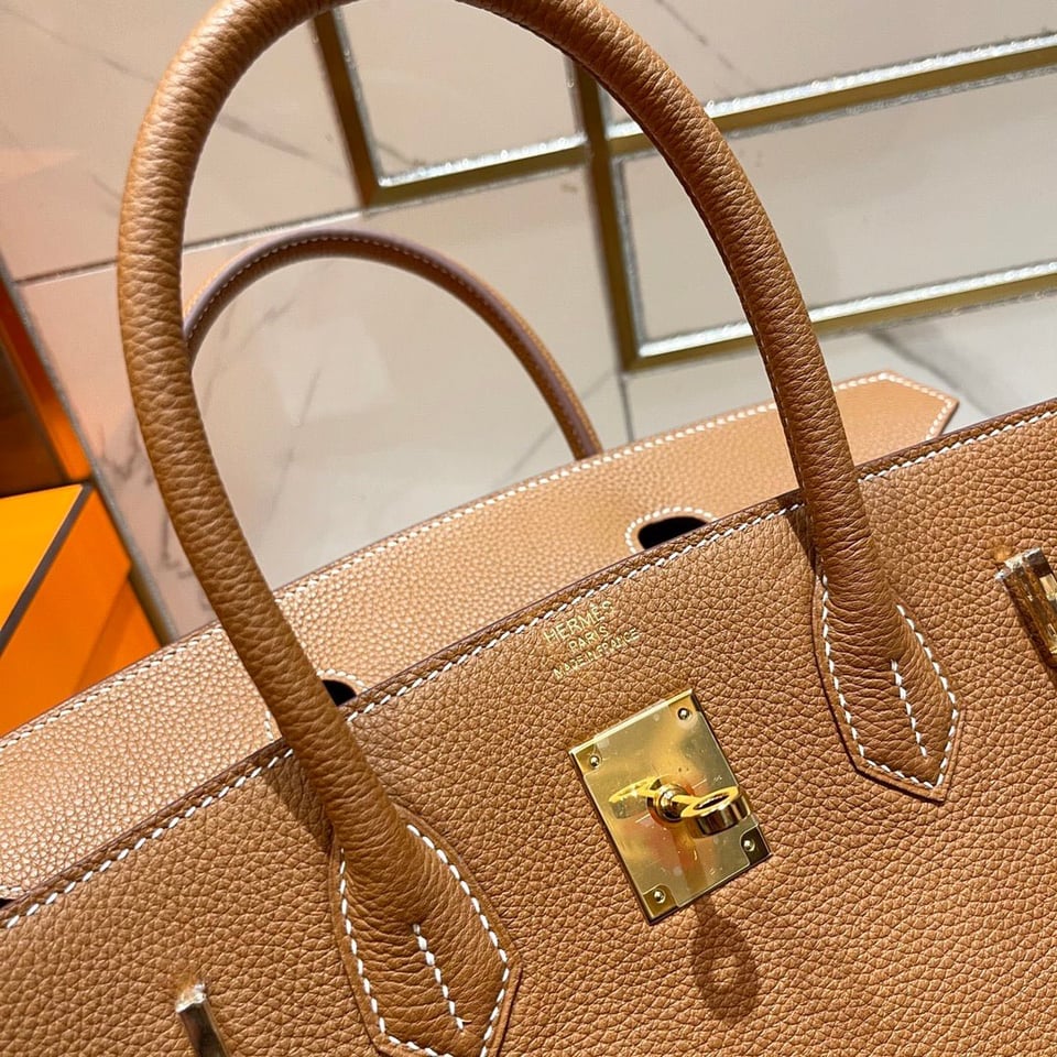 Hermes Birkin 30Cm Gold Togo Leather Gold Hardware view 9