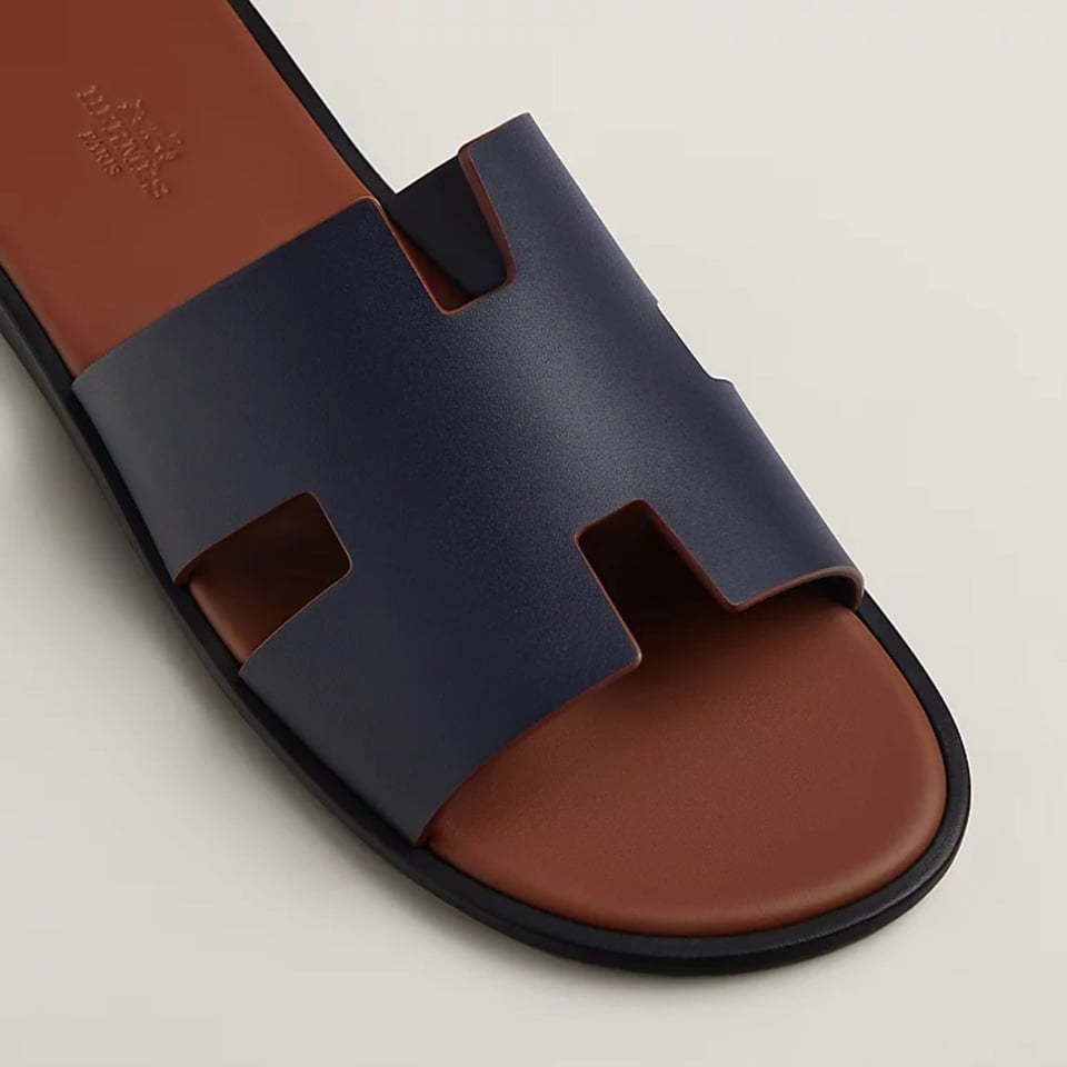 Hermes Izmir Sandal Marine / Gold Color Calfskin H211860ZHI2390 view 5