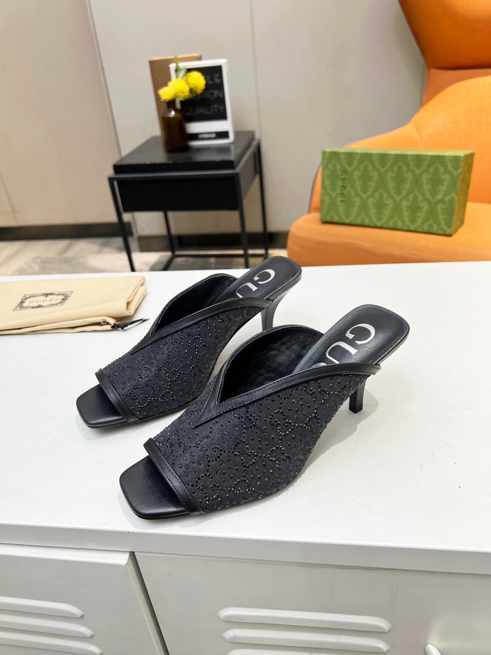 Gucci Black Gg Demi Embellished Black view 10