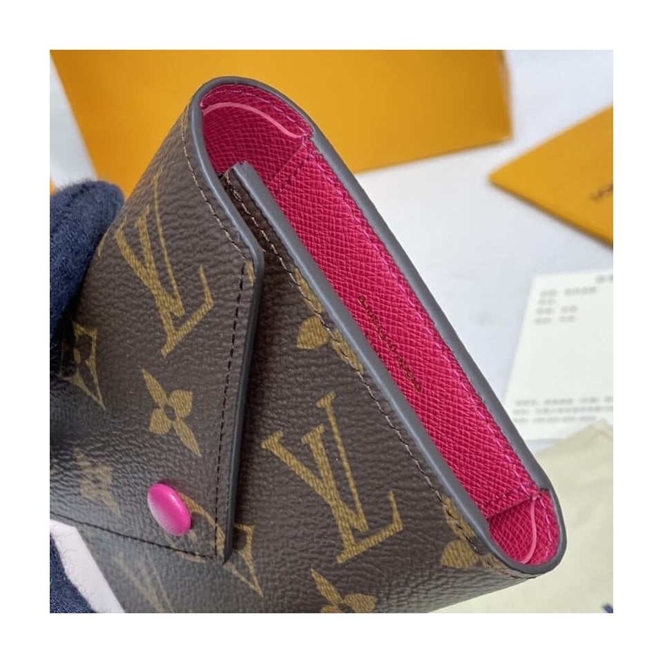 Louis Vuitton Monogram Canvas Victorine Wallet Rose Red view 5