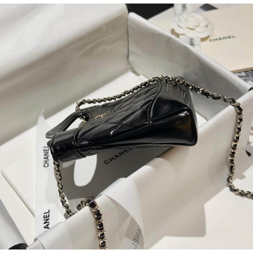 Chanel 31 Mini Shopping Bag Chain Clutch Shiny Lambskin view 13