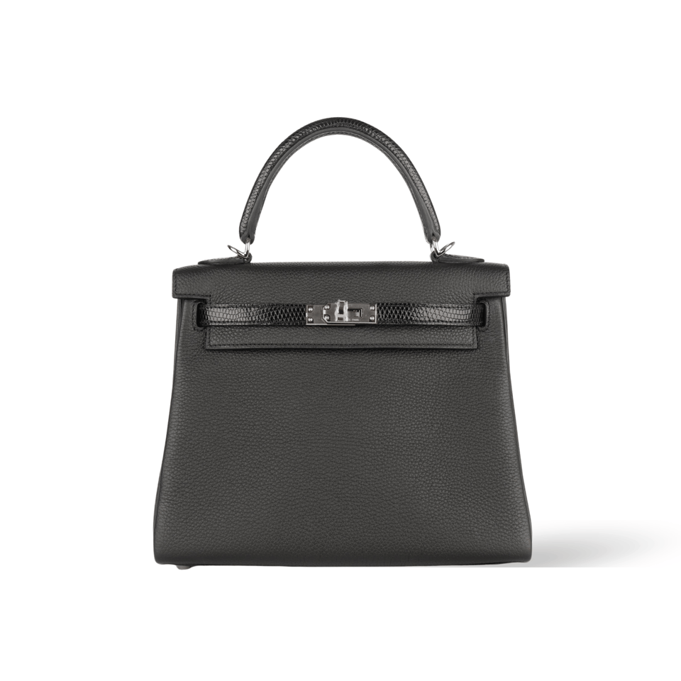 Hermes Kelly 28 Bag In Togo Black Leather For Women 28cm/11in view 2