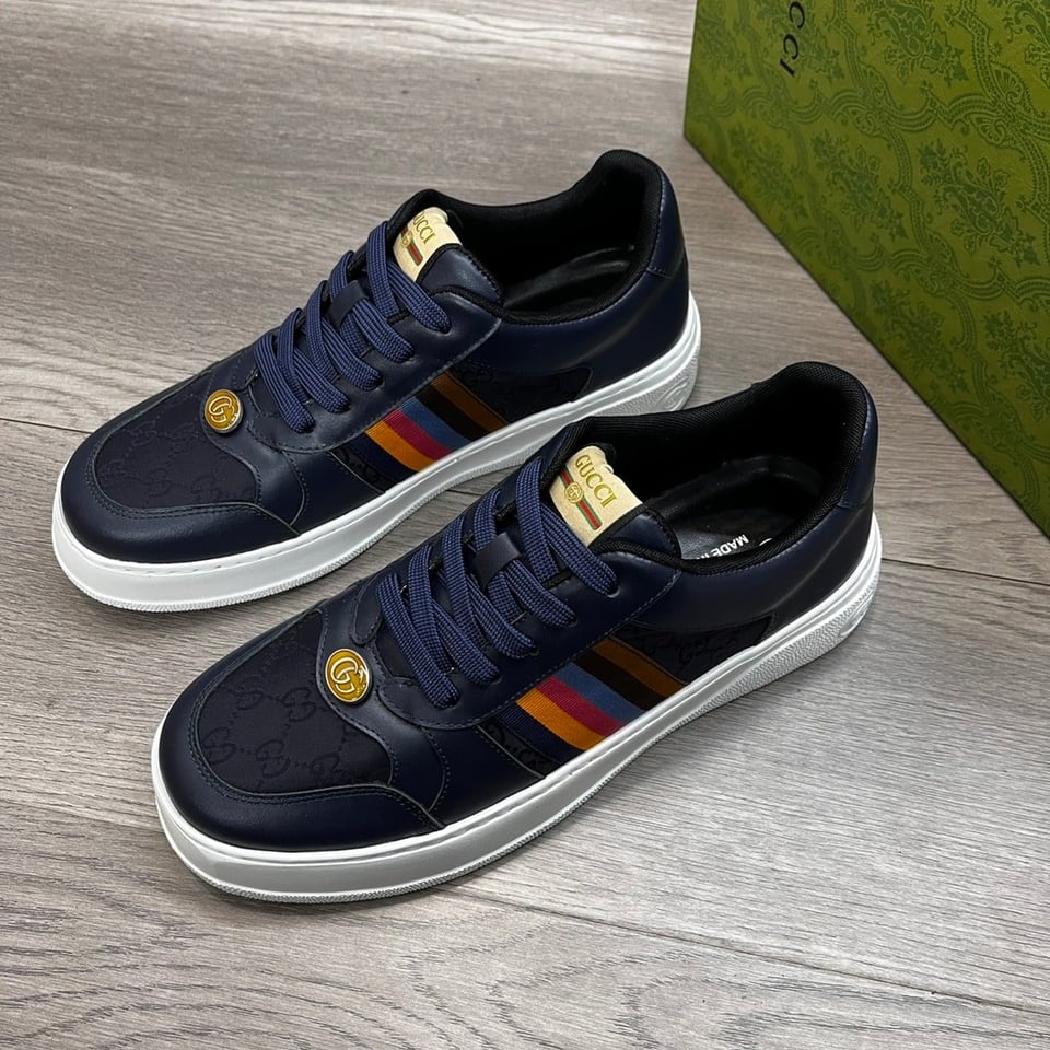 Gucci Sneaker Multicolor Side Bands Navy Blue view 5